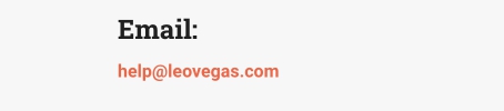LeoVegas casino email address