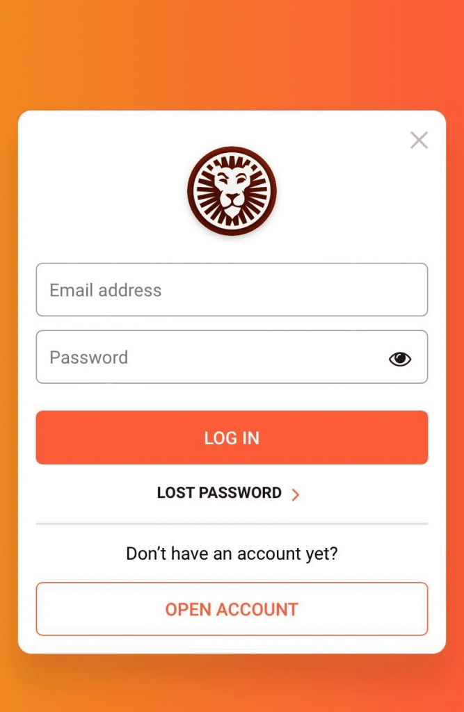 Log into your account through the mobile app